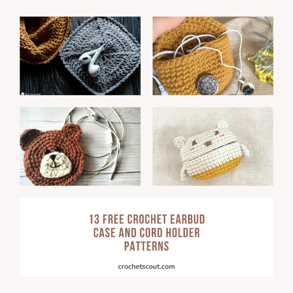 13 Free Crochet Earbud Case And Cord Holder Patterns Crochet Scout