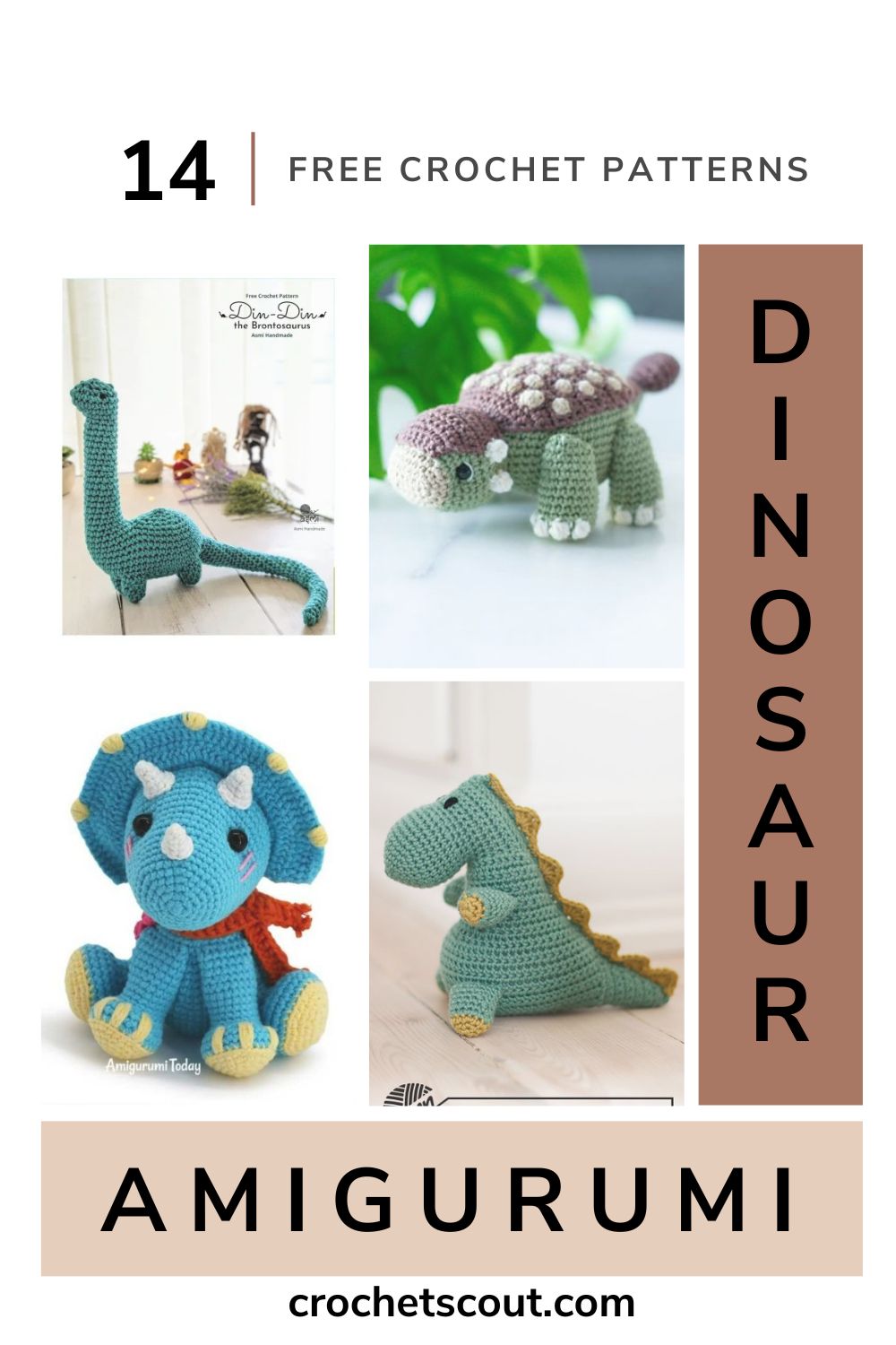 14 Free Crochet Dinosaur Patterns Crochet Scout