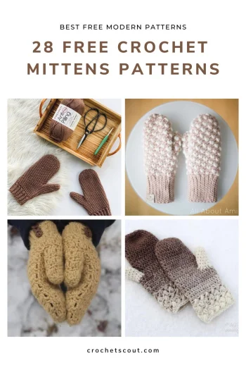 Free Knit-Look Crochet Mitten Pattern For Adults