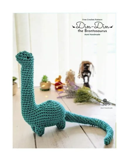 Crocheted Brontosaurus.