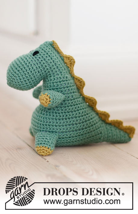 Crochet T-Rex dinosaur.