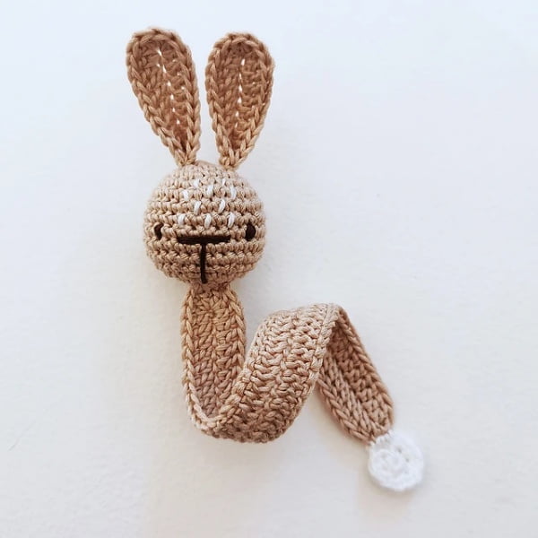 Crochet bunny bookmark.