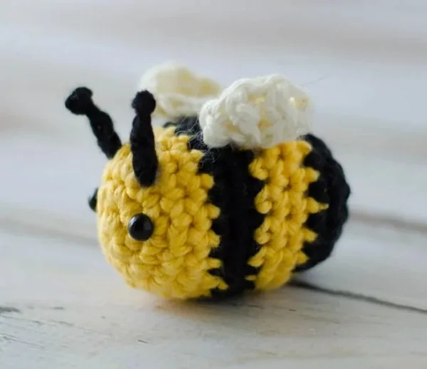 Cute little amigurumi bee.