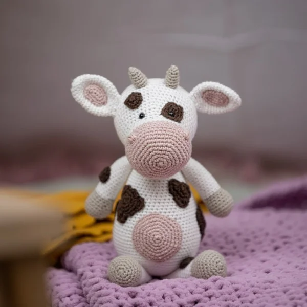 Crochet bull amigurumi.