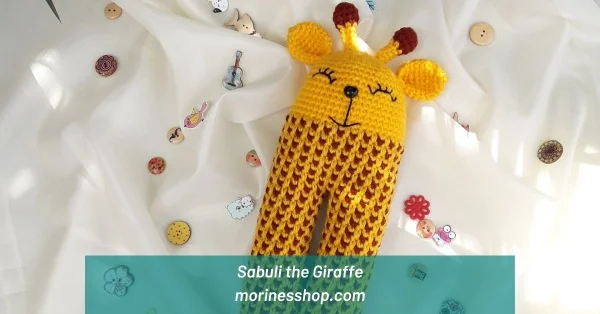 Crochet giraffe toy.