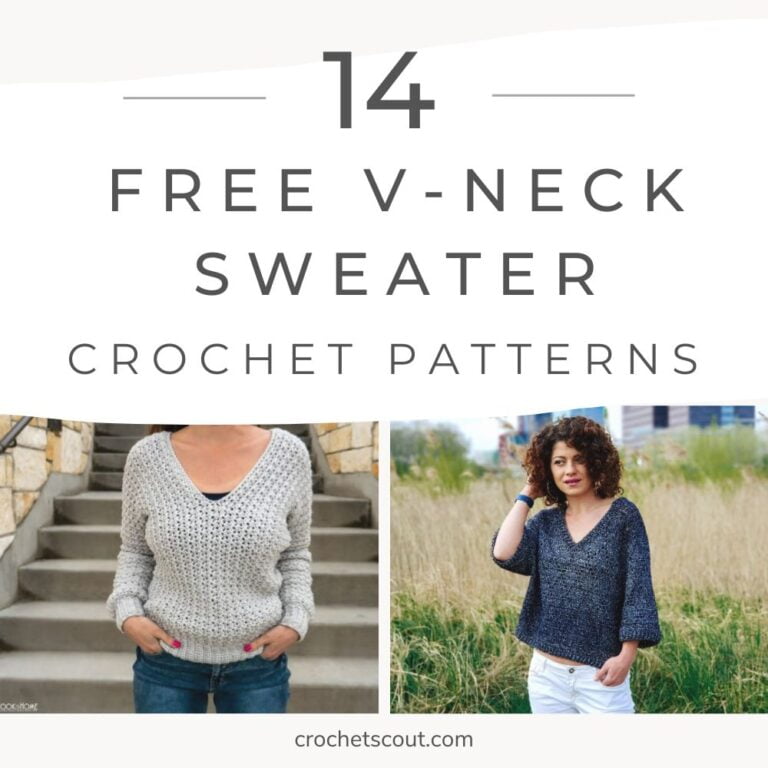 The Best Free Crochet VNeck Sweater Patterns Crochet Scout