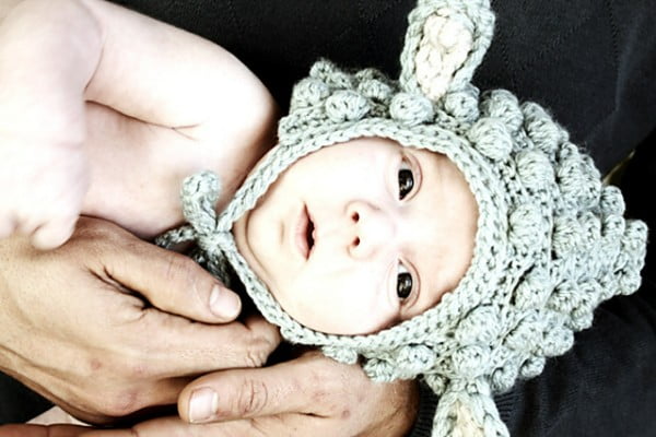 Lamb crochet animal hat
