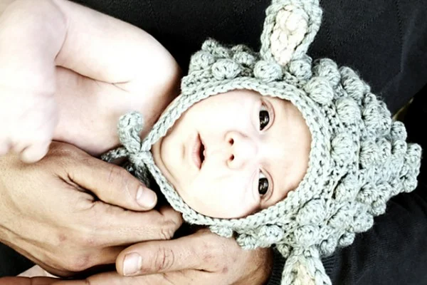 Lamb crochet animal hat 