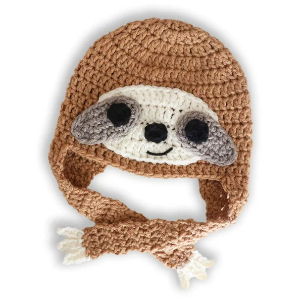 crocheted sloth hat