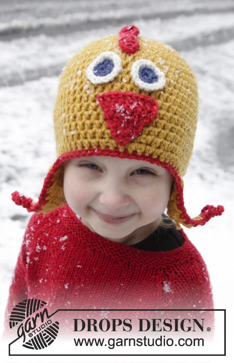 Crochet chicken hat