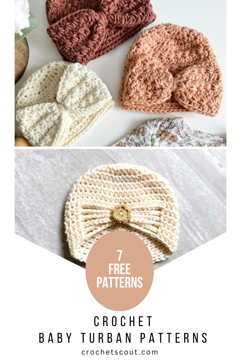 Cute Crochet Baby Turbans: 7 Free Patterns