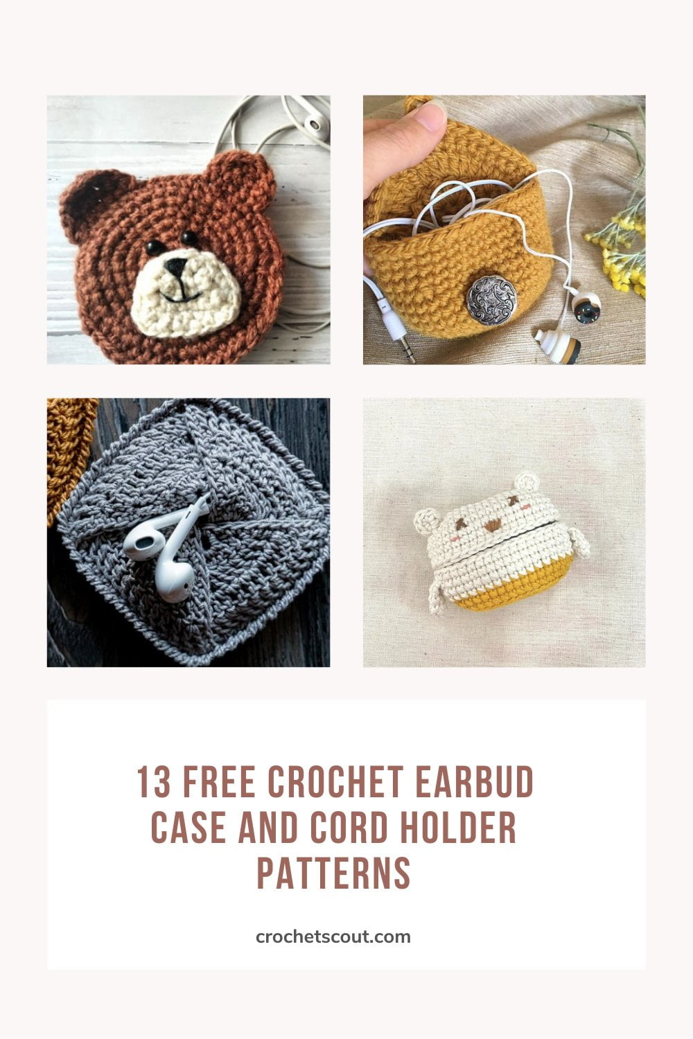 13 Free Crochet Earbud Case and Cord Holder Patterns Crochet Scout