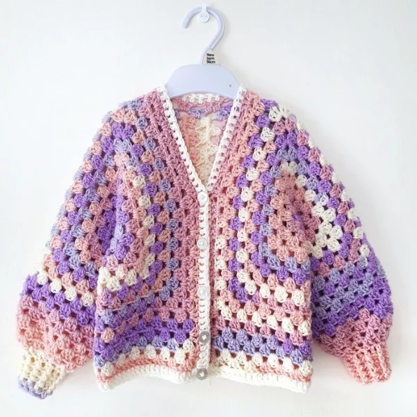 Granny crochet children's cardigan