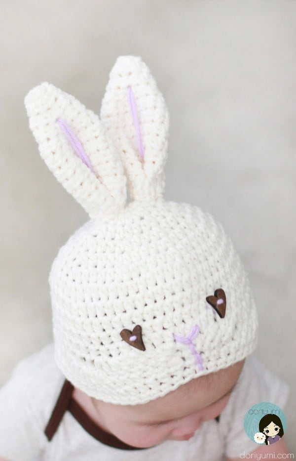 CROCHET PATTERN Pink Bunny Hat | Pink Bunny Hat | Crochet Easter Hat |  Sizes from Baby to Adult