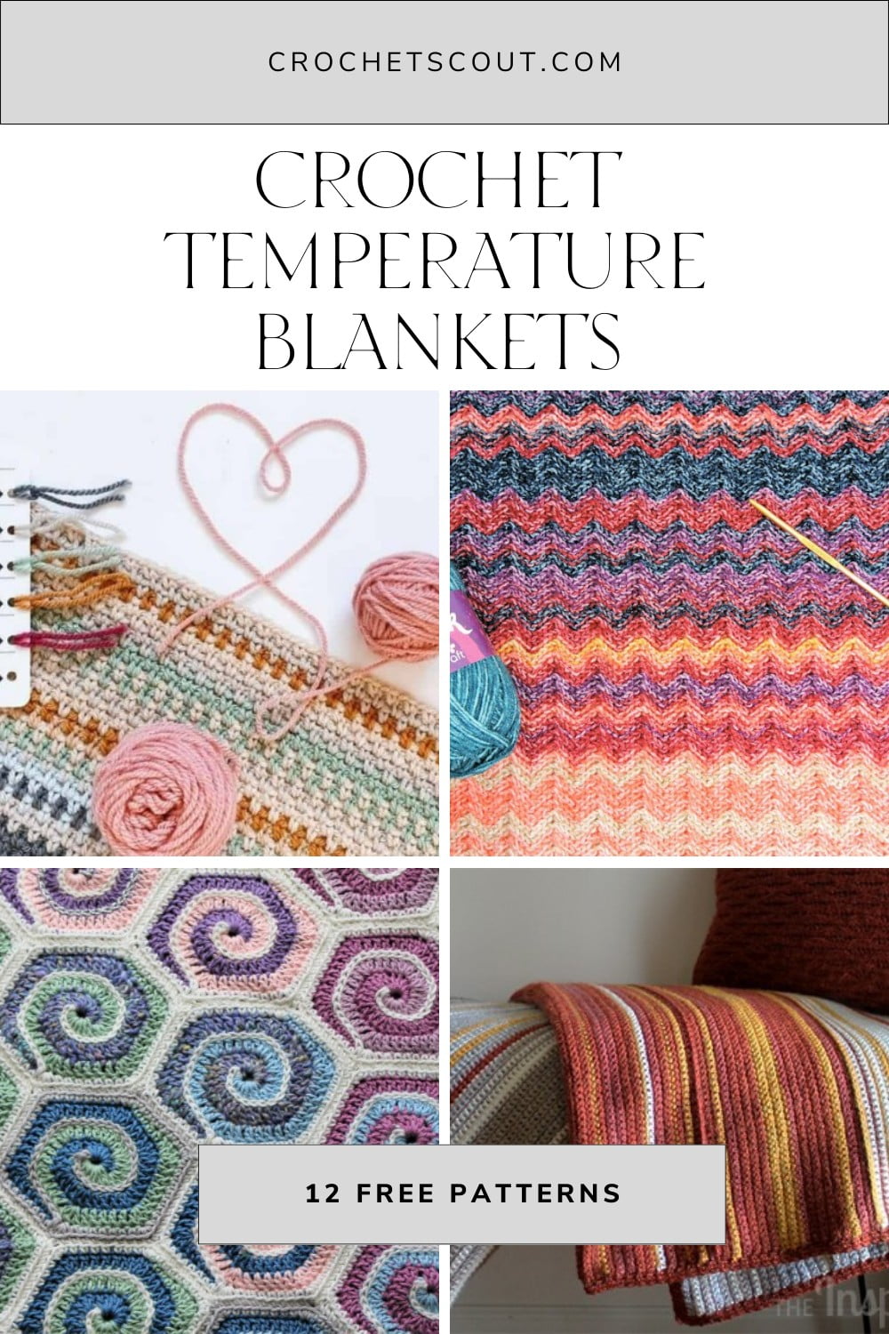 12 Free Crochet Temperature Blanket Patterns Crochet Scout