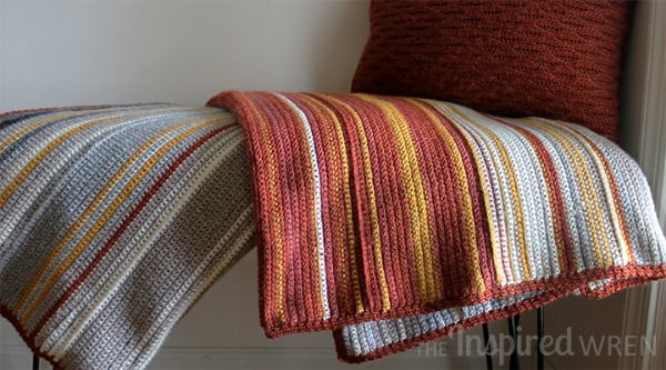 Bias Granny Temperature Blanket - free crochet granny square afghan pattern  - TL Yarn Crafts