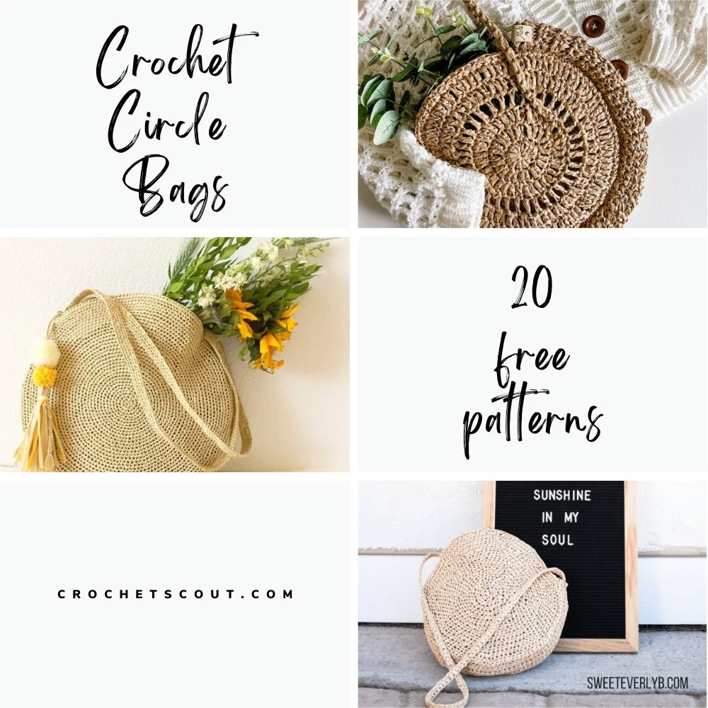 Crochet Circle Bags – 20 Free Patterns