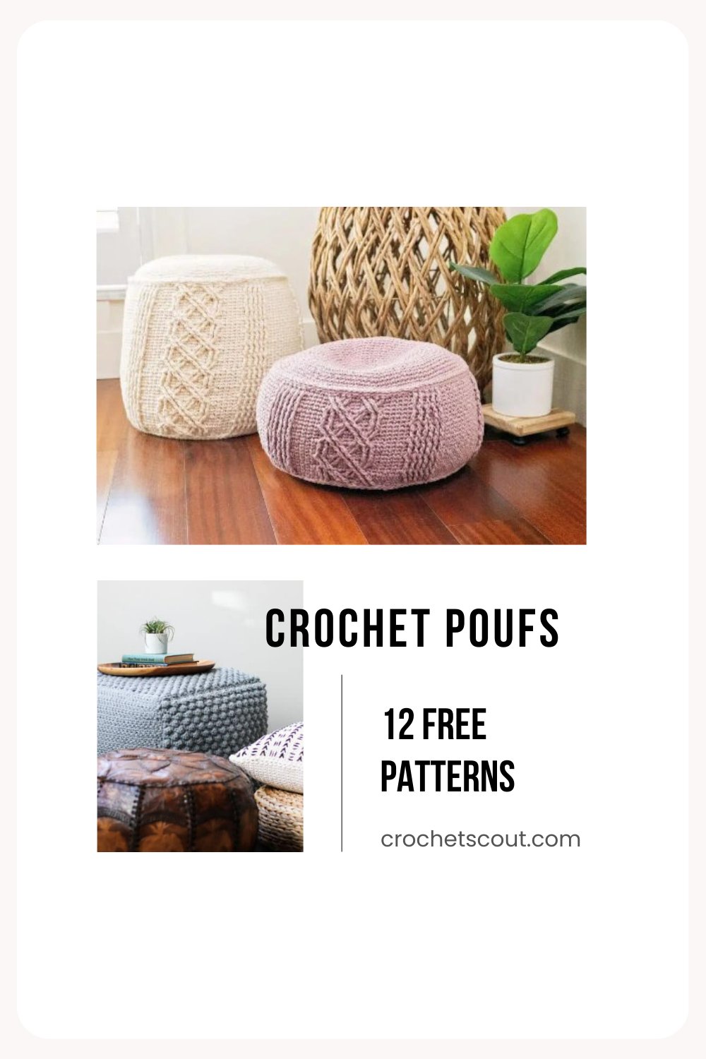 12 Free Crochet Pouf Patterns Make Your Own Crochet Scout