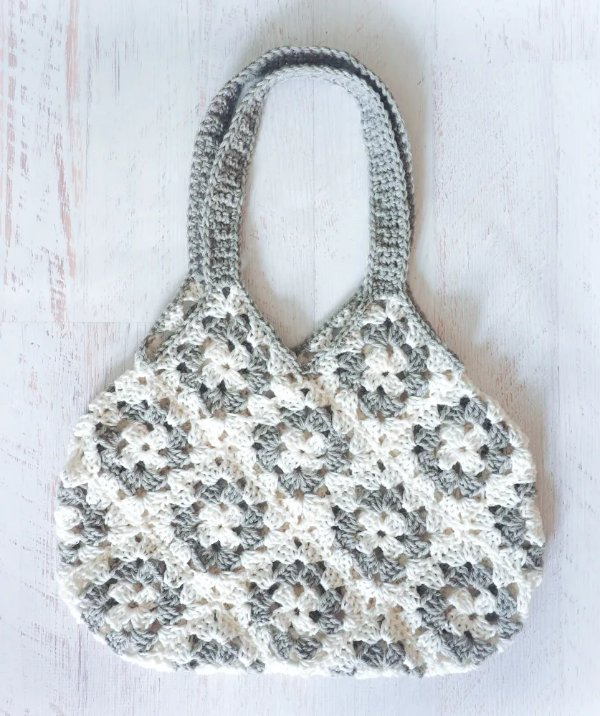Crochet Tote Square Bottom Bag Free Pattern - Winding Road Crochet