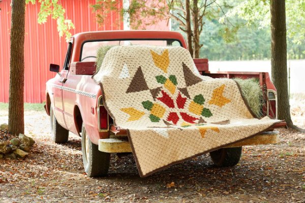 A c2c crochet version of a traditional quilt.