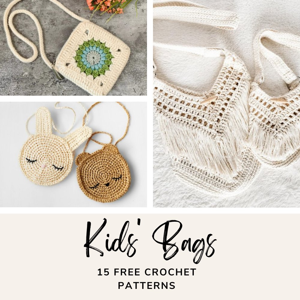 Easy Crochet Bag form 4 Rectangles, Spring Fling Bag - Crochet Dreamz