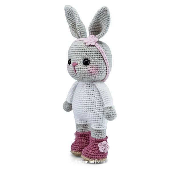A beautiful crochet girl bunny.