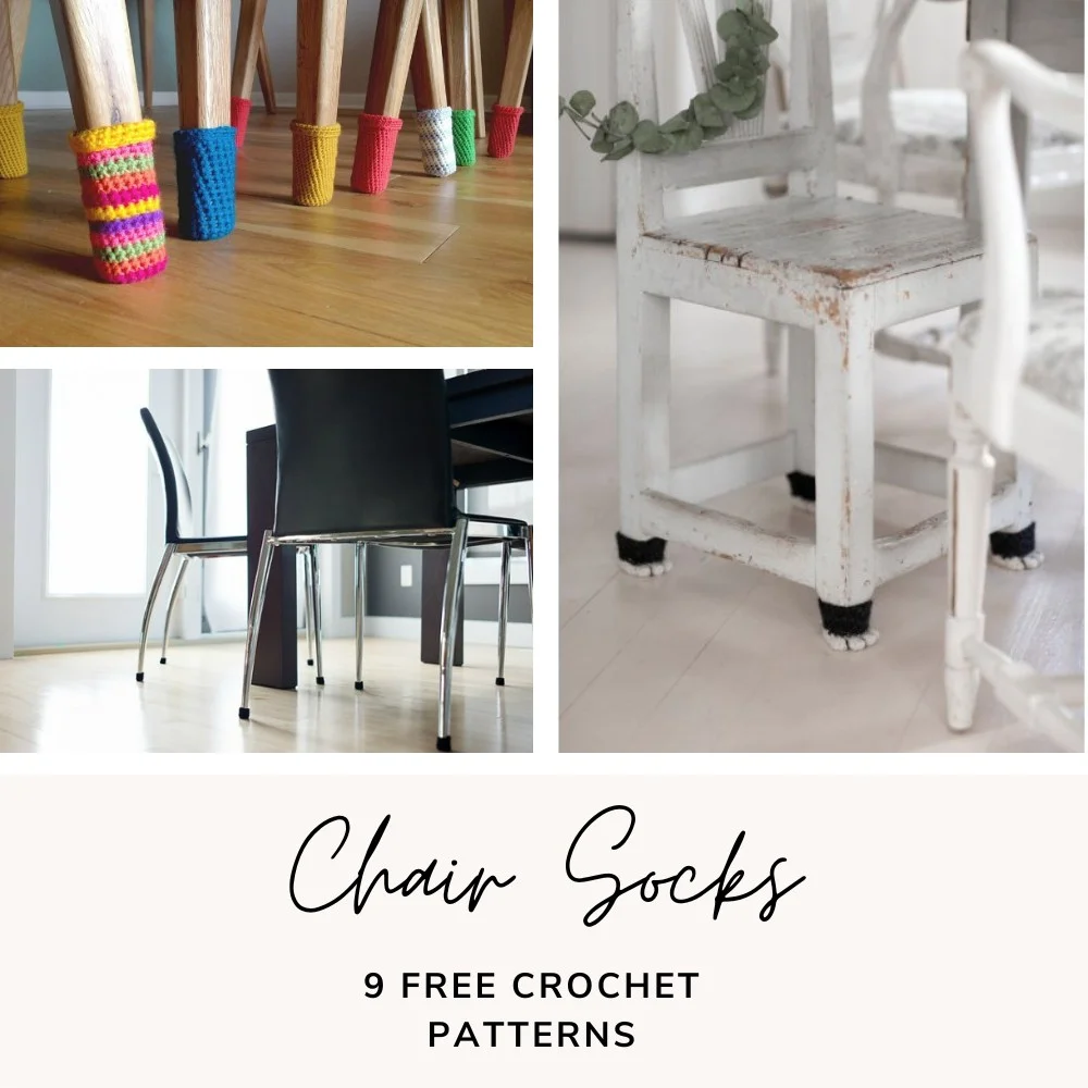 9 Free Crochet Chair Socks Patterns