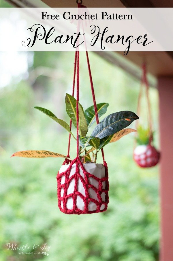 Free Crochet Plant Hanger Pattern - 3 Sizes - A Crocheted Simplicity