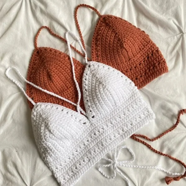 Ribbed Bralette pattern by What About Yarn
