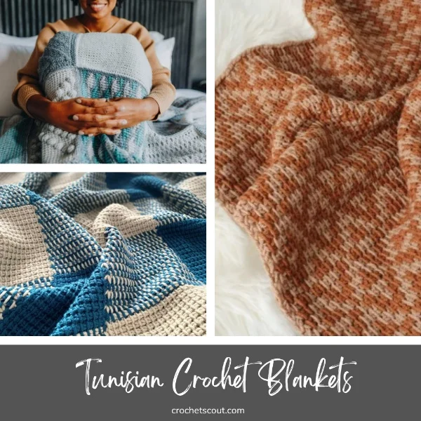 15 Free Tunisian Crochet Blanket Patterns