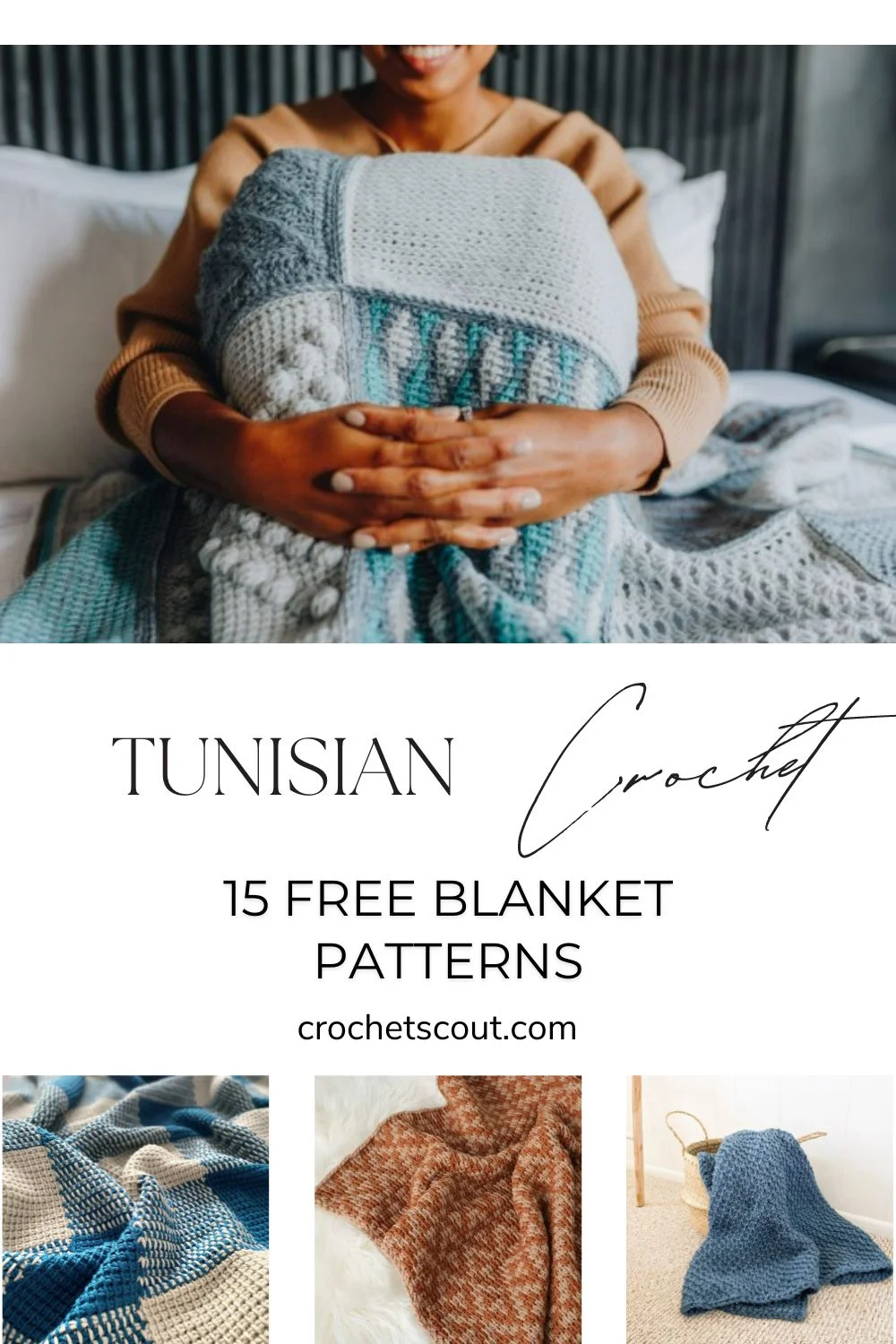 15 Free Tunisian Crochet Blanket Patterns