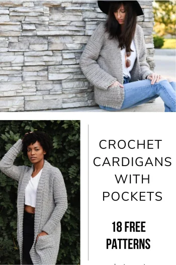Easy Pocket Crochet Cardigan - free pattern + video tutorial - For