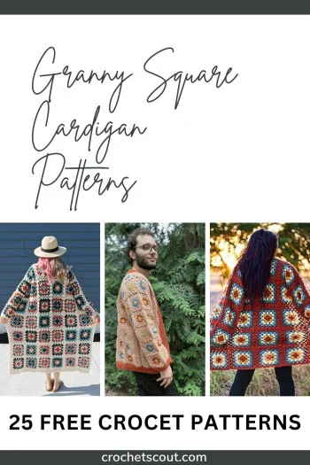 25 Free Crochet Granny Square Cardigan Patterns