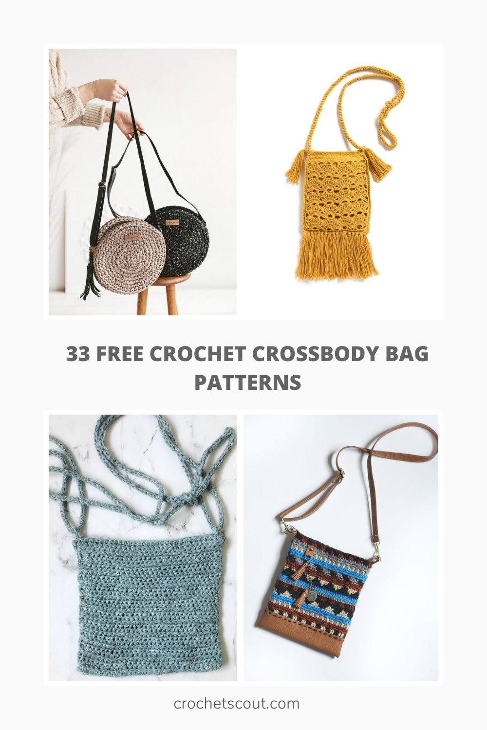 33 Best Crossbody Bag Crochet Patterns All Free