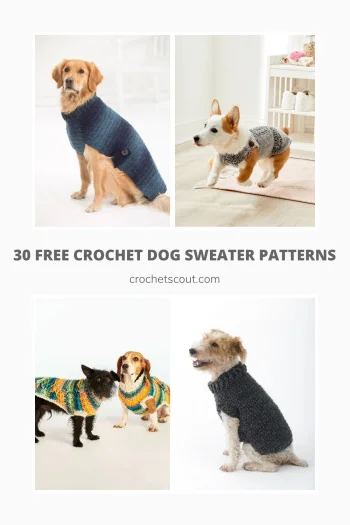 27 Free Crochet Dog Sweater Patterns - Sarah Maker
