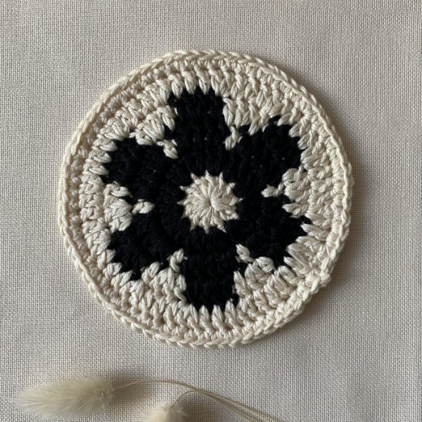 Tapestry crochet coaster.