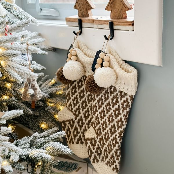 Crochet Christmas Stocking - Free Crochet Pattern - Persia Lou