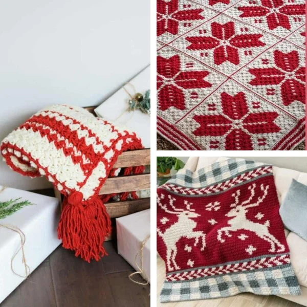 25 Best Crochet Christmas Blankets: All Free Patterns