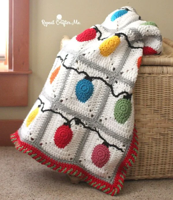Bright and Bulky Bernat Blanket Squares - Repeat Crafter Me
