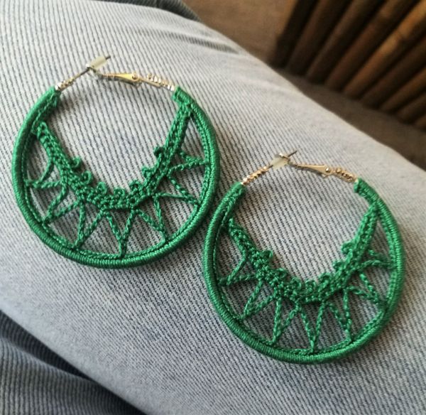 Pattern Only/crochet Hoop Earrings - Etsy