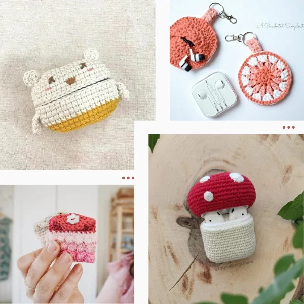 19 Free Crochet Earbud Case and Cord Holder Patterns