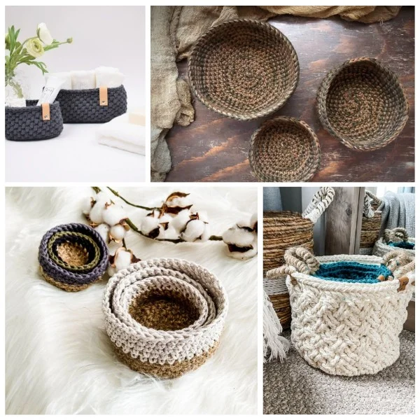 Crochet Nesting Baskets: 13 Free Patterns