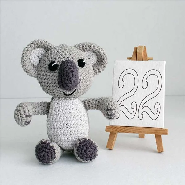 A small amigurumi koala toy.