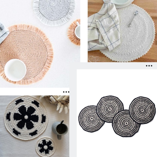 Modern Crochet Placemats: Free Pattern Collection