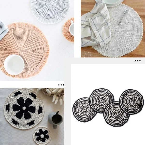 Modern Crochet Placemats: Free Pattern Collection