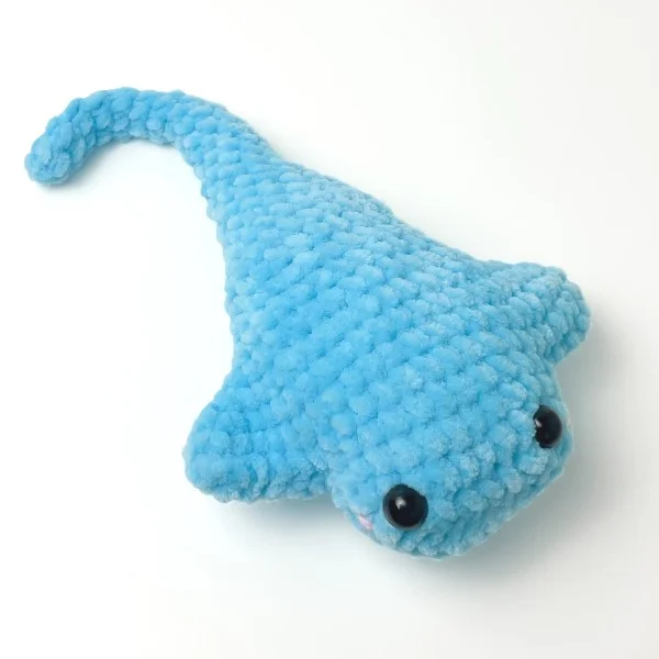 Blue velvet crochet stingray.