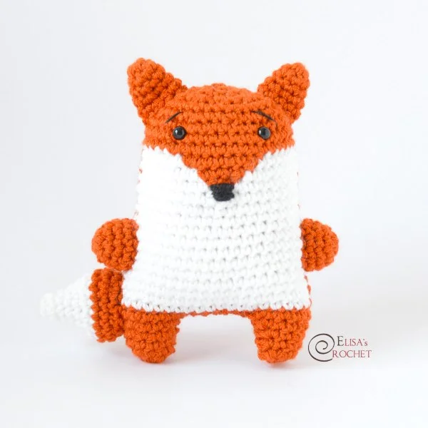 A simple crochet fox toy.