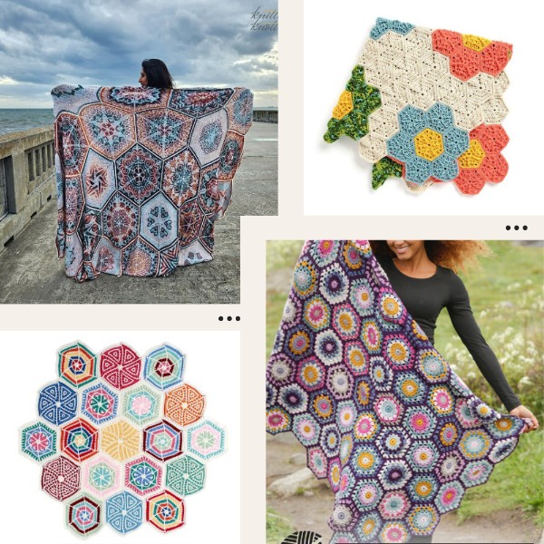 Crochet Hexagon Blankets: Free Pattern Collection