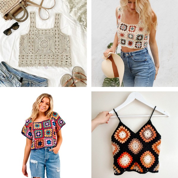 Granny Square Tops: Free Pattern Roundup