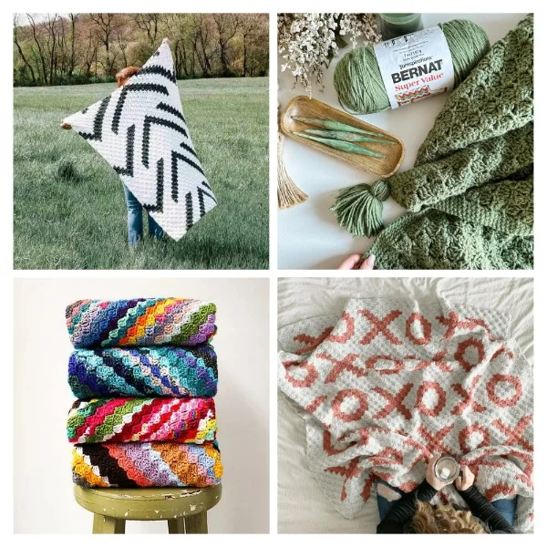 27 Beautiful Modern C2C Crochet Blanket Patterns